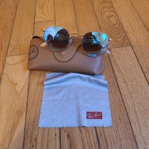 Ray Ban round metal blue gradient sunglasses